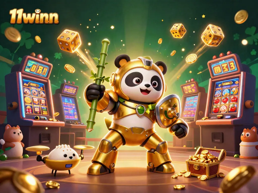 Engage in thrilling gameplay with 11winn's vibrant 3D casino scene showcasing jackpot excitement.