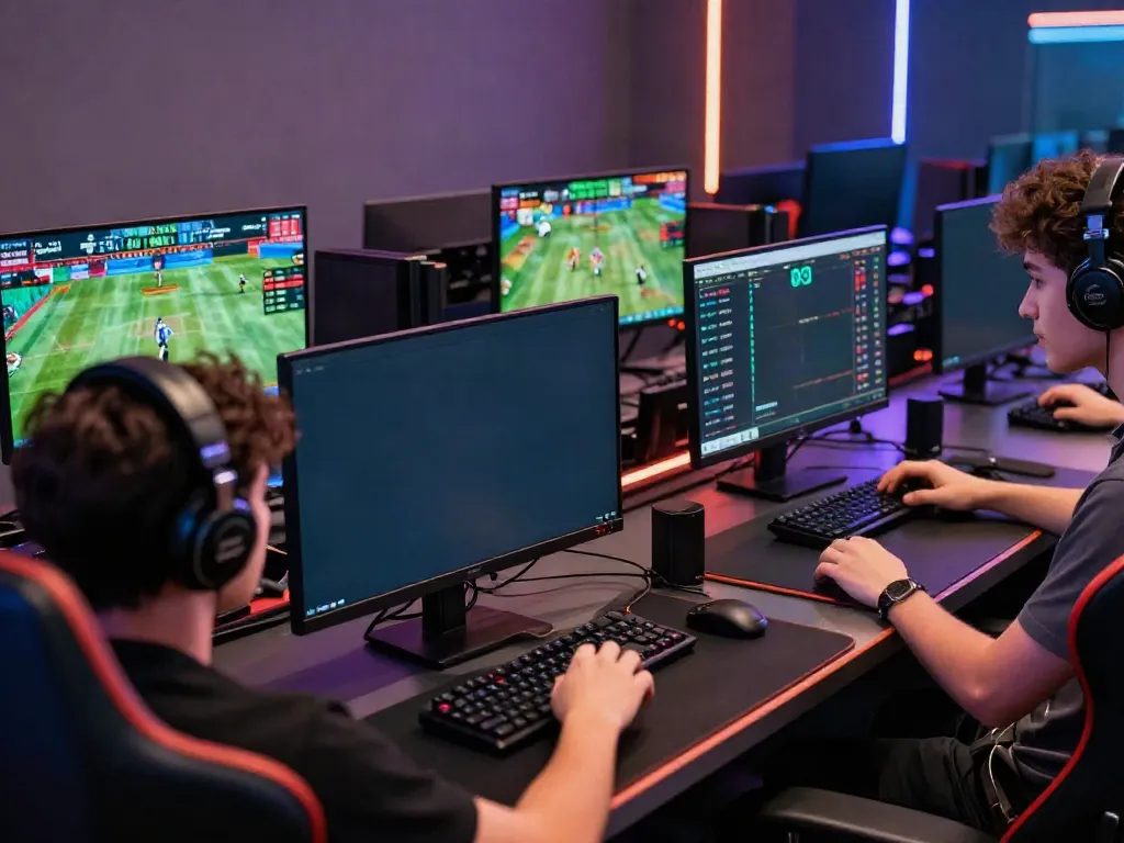 Exciting gaming scene at https://nbet.group/ showing player engaged in live sports betting.